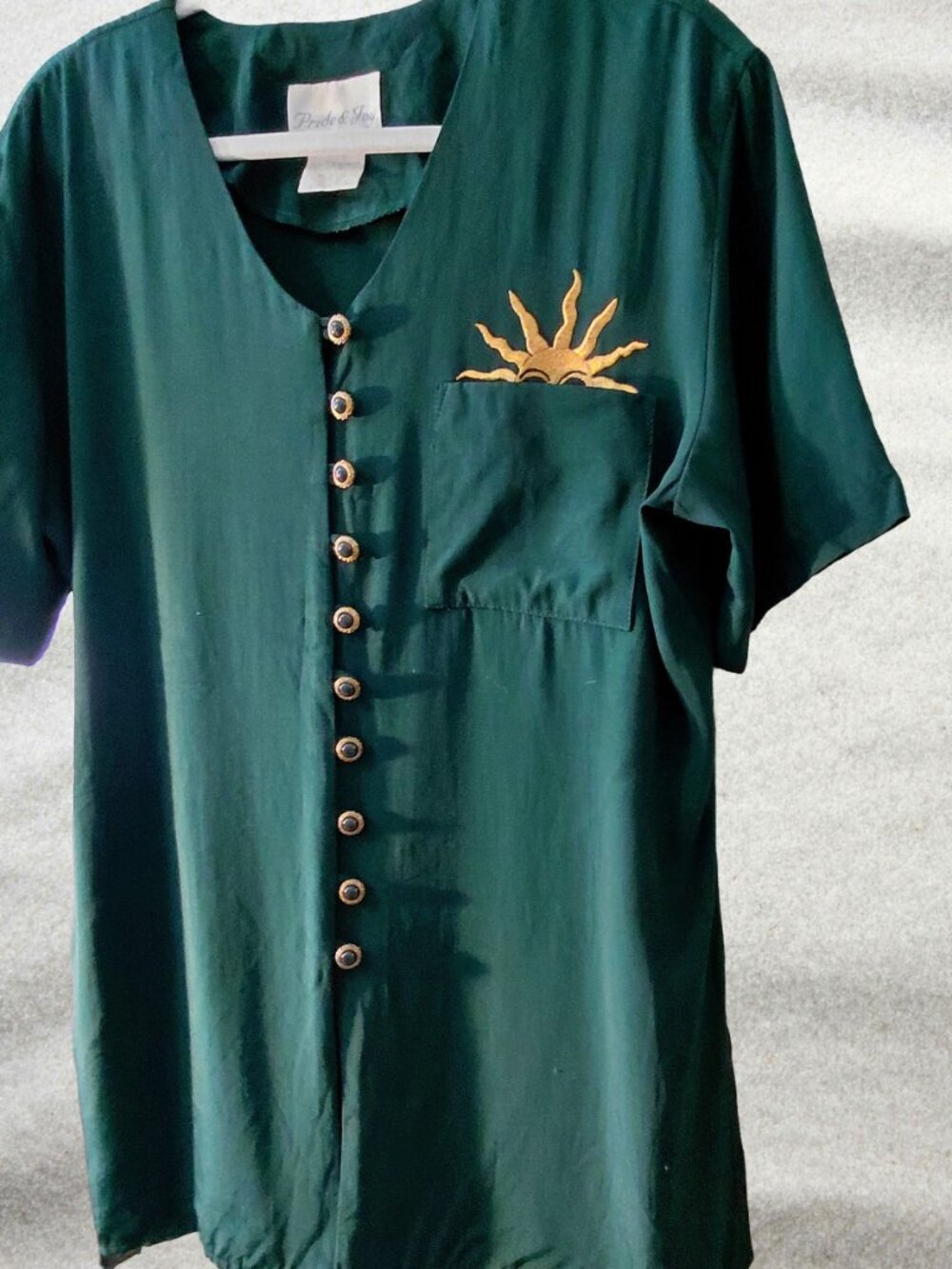 Vintage Pride & Joy Embroidered Celestial Sunshine Tunic top